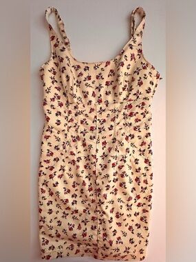 No Boundaries Cream Floral Tank Top‎ with Red Rose Print